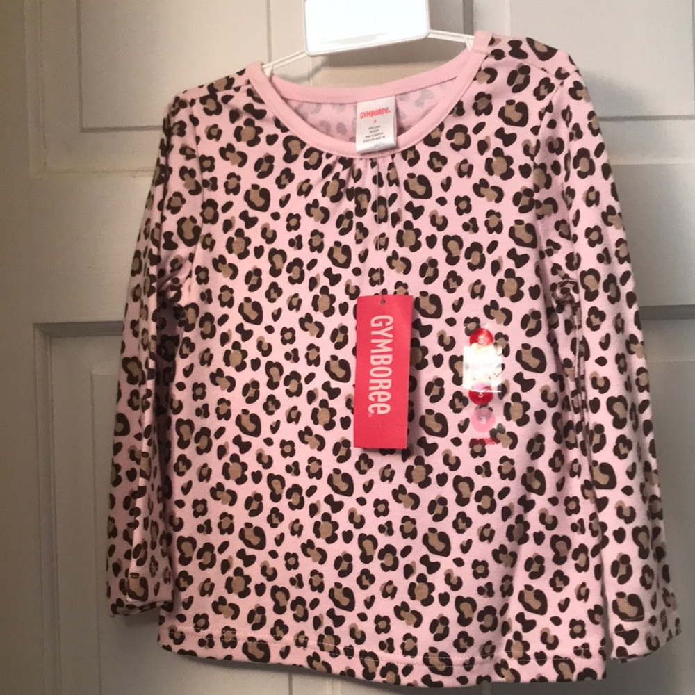 Gymboree leopard print shirt, girl’s size 3, new
